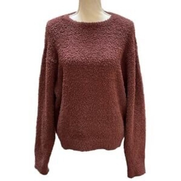 SKIMS Tops - Skims Unisex Chocolate Brown Cozy Knit Pullover Sweatshirt 2x/3x Fuzzy Warm